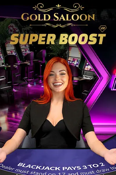 Gold Saloon Super Boost Blackjack | Tiki Casino